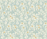 Elegance Floral Trail Duckegg Blue wallpaper by Hoopla Walls, a blue floral design