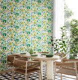 Riches of Nature Lush Leaves Fresh Fern wallpaper by Ohpopsi shown on a full wall