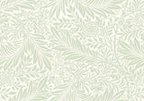 Elegance Leaf Vine Sage wallpaper by Hoopla Walls, a green leaf design