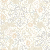 Eden Vol 1 Seaweed Garden Linen wallpaper by Hoopla Walls, a beige leaf design