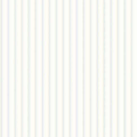 Elegance Chalk Stripe Sky wallpaper by Hoopla Walls, a blue striped design