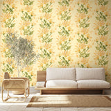 Hanashi Kiku Sunrise wallpaper by Ohpopsi shown on a full wall