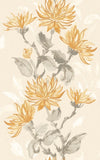 Hanashi Kiku Parchment wallpaper by Ohpopsi, a beige floral design