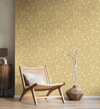 Eden Vol 2 Fruit & Foliage Olive & Clay wallpaper by Hoopla Walls shown on a full wall