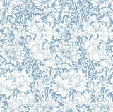 Eden Vol 1 Chrysanthemum Wedgewood Blue wallpaper by Hoopla Walls, a blue floral design