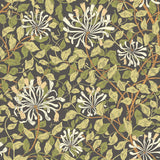 Eden Vol 1 Honeysuckle Leaf Trail Chalkboard wallpaper by Hoopla Walls, a grey leaf design
