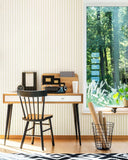Purity Scallop Stripe Apple wallpaper by Hoopla Walls shown on a full wall