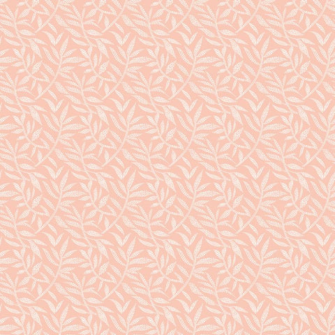 Riches of Nature Dotty Leaf Apricot wallpaper by Ohpopsi, a peach leaf design