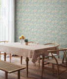 Eden Vol 2 Cotswold Trail Soft Petrol wallpaper by Hoopla Walls shown on a full wall