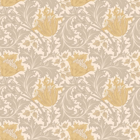 Eden Vol 2 Tulip Trail Ochre wallpaper by Hoopla Walls, a yellow floral design