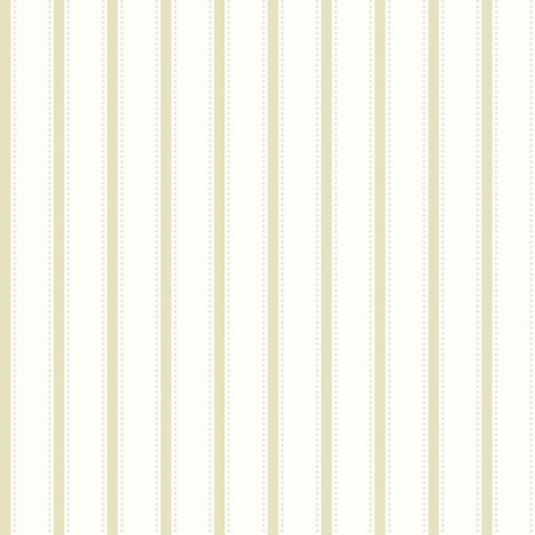 Simply Stripes Ticking Stripe Asparagus wallpaper by Ohpopsi, a green striped design