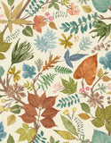 Riches of Nature Lush Leaves Marmalade wallpaper by Ohpopsi, an orange leaf design
