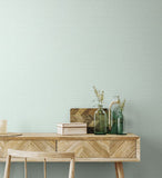 Purity Ditsy Diamond Seaglass wallpaper by Hoopla Walls shown on a full wall