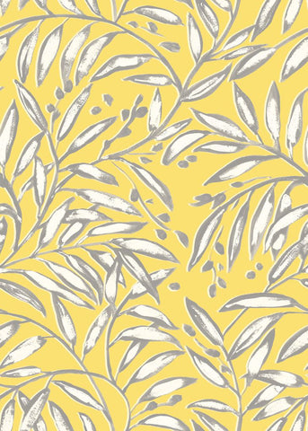 Riches of Nature Lorena Vine Sunshine wallpaper by Ohpopsi, a yellow leaf design