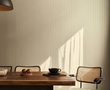Simply Stripes Thread Stripe Flax wallpaper by Ohpopsi shown on a full wall
