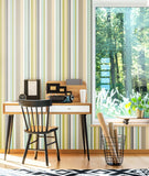 So Stripey Barcode Smokey wallpaper by Ohpopsi shown on a full wall