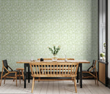 Purity Evelyn Trail Pear wallpaper by Hoopla Walls shown on a full wall