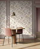 Hanashi Shadow Bamboo Latte wallpaper by Ohpopsi shown on a full wall