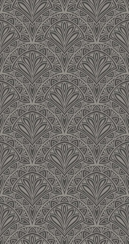 Elegance Deco Fan Black wallpaper by Hoopla Walls, a grey geometric design