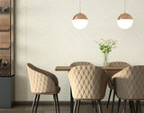 Elegance Deco Fan Natural wallpaper by Hoopla Walls shown on a full wall