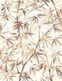 Hanashi Shadow Bamboo Latte wallpaper by Ohpopsi, a beige leaf design