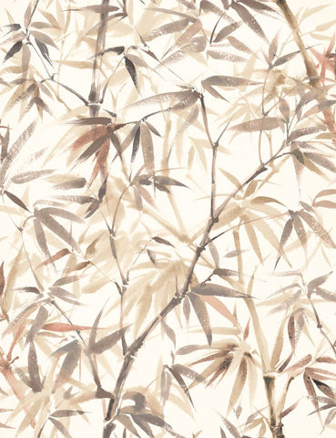 Hanashi Shadow Bamboo Latte wallpaper by Ohpopsi, a beige leaf design