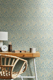 Eden Vol 2 Willow Trail Wedgewood wallpaper by Hoopla Walls shown on a full wall