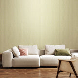 Elegance Ditsy Leaf Stripe Apple wallpaper by Hoopla Walls shown on a full wall