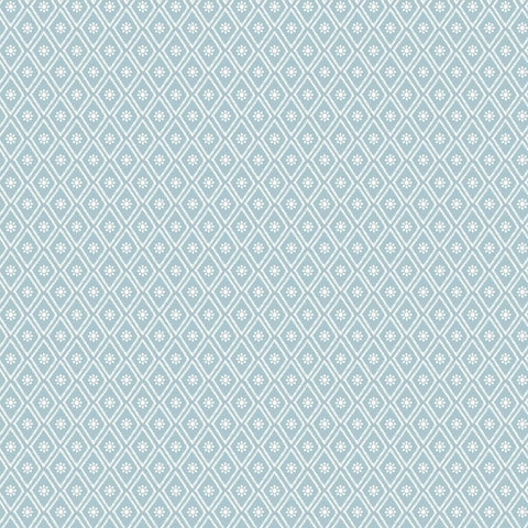Purity Ditsy Diamond Denim Mix wallpaper by Hoopla Walls, a blue geometric design