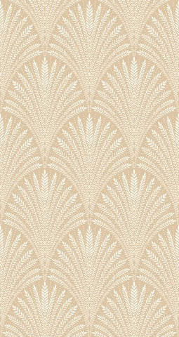 Elegance Leaf Fan Gold wallpaper by Hoopla Walls, a gold leaf design