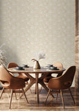 Purity Dash Trail Oatmilk wallpaper by Hoopla Walls shown on a full wall