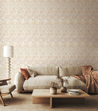 Eden Vol 2 Iris Meadow Natural wallpaper by Hoopla Walls shown on a full wall