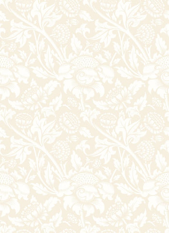 Elegance Damask Trail Linen wallpaper by Hoopla Walls, a beige damask design