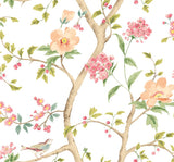 Purity Bird Song Coral Mix wallpaper by Hoopla Walls, a coral floral design