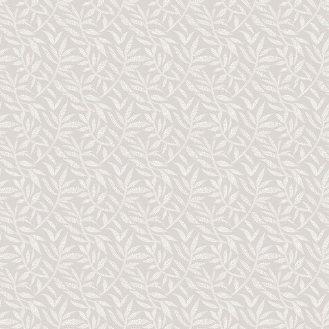 Riches of Nature Dotty Leaf Silver wallpaper by Ohpopsi, a grey leaf design
