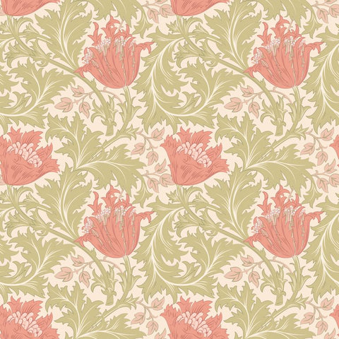 Eden Vol 2 Tulip Trail Coral wallpaper by Hoopla Walls, a coral floral design
