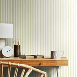 Elegance Chalk Stripe Apple wallpaper by Hoopla Walls shown on a full wall