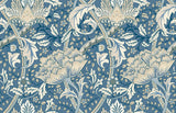 Eden Vol 2 Cotswold Trail Dark Denim wallpaper by Hoopla Walls, a blue floral design
