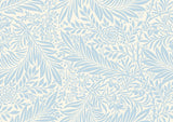 Elegance Leaf Vine Wedgewood Blue wallpaper by Hoopla Walls, a blue leaf design