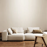 Elegance Chalk Stripe Linen wallpaper by Hoopla Walls shown on a full wall