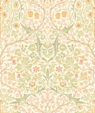 Eden Vol 2 Blackthorn Damask Fresh Meadow wallpaper by Hoopla Walls, a green damask design