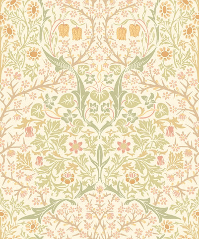 Eden Vol 2 Blackthorn Damask Fresh Meadow wallpaper by Hoopla Walls, a green damask design