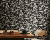 Hanashi Kaiwa Raven wallpaper by Ohpopsi shown on a full wall