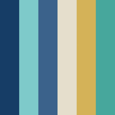So Stripey Rainbow Bloc Cobolt Mix wallpaper by Ohpopsi, a blue striped design