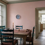 Dining room painted in Paeony pink eco paint