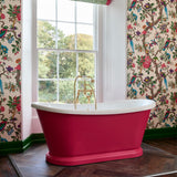 Bathroom painted in Penally Pink deep pink eco paint