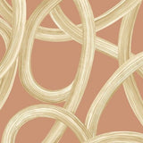 OHPOPSI Laid Bare Wallpaper Twisted Geo Colourway Ginger Tile Image