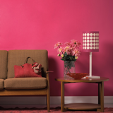 Hallway painted in Pink Kiss bright pink eco paint