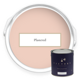 Two tins of Plastered peachy pink eco paint from Victory Colours