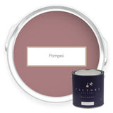 Two tins of Pompeii dusky pink eco paint from Victory Colours